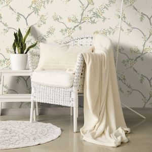 Holden 14212 Cherry Blossom Wallpaper Yellow / Cream