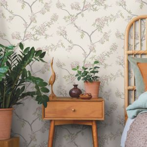 Blossom Wallpaper Pink / Cream Holden 14213