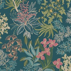 Floral Bloom Wallpaper Teal Holden 14220