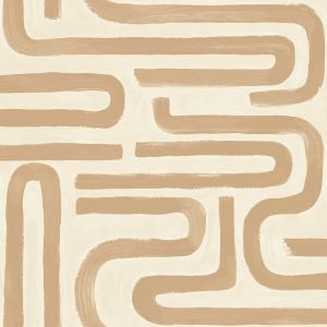 Brushed Geometric Wallpaper Orange Holden 14232