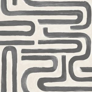 Brushed Geometric Wallpaper Charcoal Holden 14233