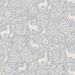 Deer Woods Wallpaper Blue Holden 14163