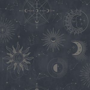 Cosmic Wallpaper Navy / Silver Holden 14251