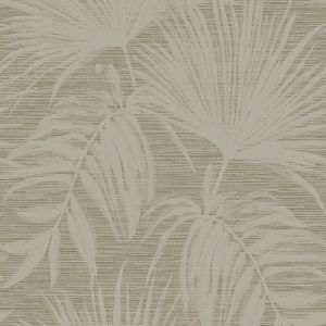 Grasscloth Leaf Wallpaper Taupe Holden 66221