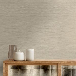 Grasscloth Textured Plain Cream Holden Wallpaper 66230