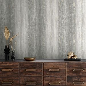 Distressed Stripe Charcoal / Black Wallpaper Holden 66240