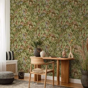 Green Lemur Jungle Wallcovering Holden 14312