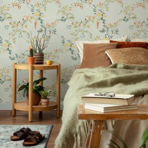 Holden 14331 Wallpaper Shell Trellis Wallpaper Duck Egg Blue 