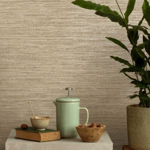 66201 Rete Textured Wallpaper Taupe Holden