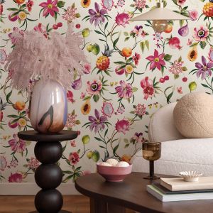 14361 Holden Floral Fruits Wallpaper Multi / Cream
