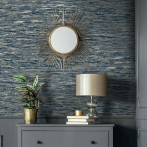 Reine Navy Holden 91373 Cascading Gardens Wallpaper Collection 