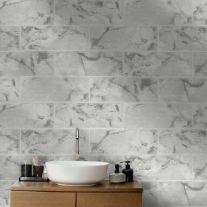 Holden Odeon Marble Tile Wallpaper Dove