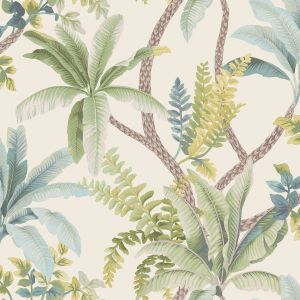 Trailing Palm Wallpaper Green/Cream Holden