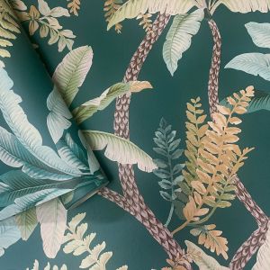 Teal Palm Leaf Wallpaper Holden