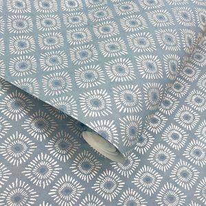 Holden Decor Indian Sunburst Wallpaper Blue 13841