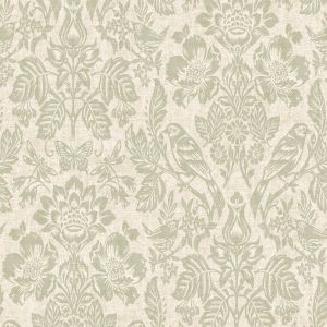 Hawthorn Meadow Textured Blown Vinyl Wallpaper Sage Green Holden 76001