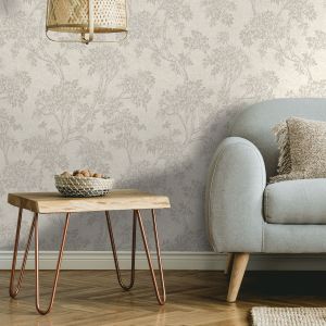 Neutral Tree Design Wallpaper