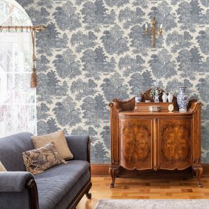Toile Effect Wallpaper