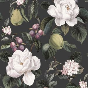 Pyrus Floral Wallpaper Charcoal Holden 13891