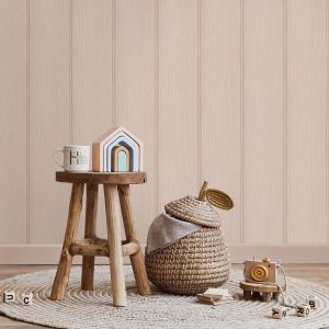 Holden Wood Effect Tongue & Groove Wallpaper Pink 13994