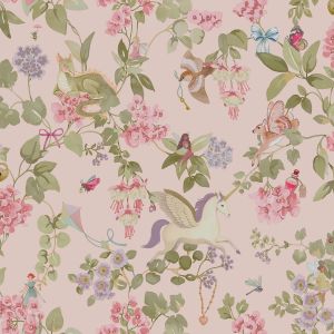 Away with the Fairies Wallpaper Pink Holden 14021