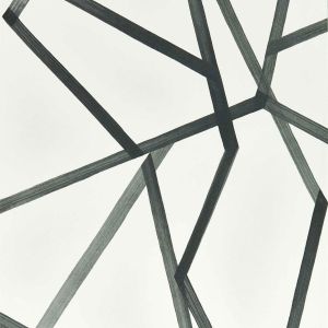 Harlequin Geometric Sumi Wallpaper Pearl White and Charcoal HTEW112600