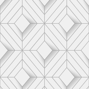 Galactik Wallpaper Leda Geo White Muriva L614-00