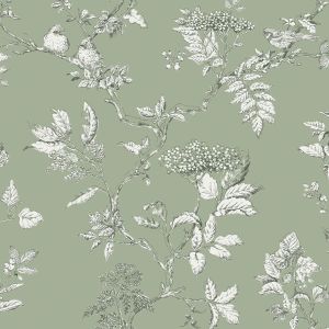 Laura Ashley Elderwood Wallpaper Sage 113348
