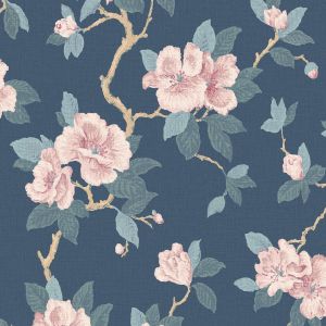 Laura Ashley Maya Wallpaper Dusky Seaspray 130095