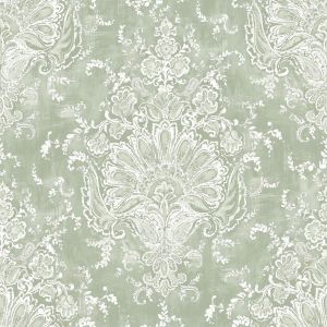 Laura Ashley Maddox Damask Wallpaper Sage Green 130105 