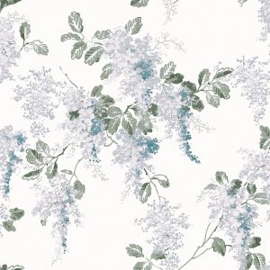 Laura Ashley Mirabelle Wallpaper Lilac / Pale Seaspray 130106