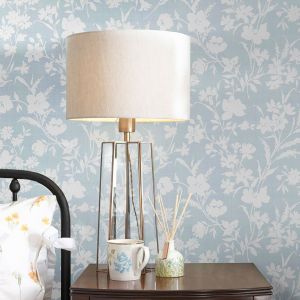 Laura Ashley Floral Rye Wallpaper Pale Seaspray 130109