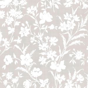 Grey Floral Laura Ashley Rye Wallpaper 130110