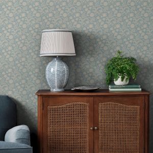 Laura Ashley Floral Wallpaper Seaspray 140317