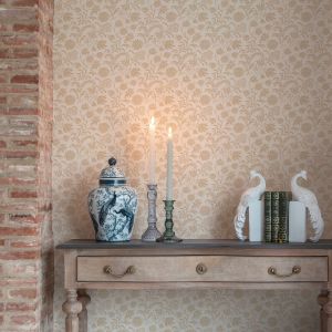 Laura Ashley Hemingway Wallpaper Caramel / Brown 140318