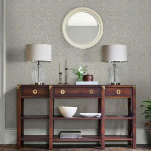 Laura Ashley Delamore Wallpaper Soft Grey 140322