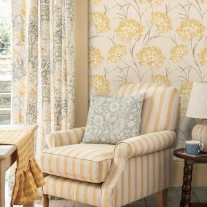 Ochre 140330 Laura Ashley Giselle Wallpaper