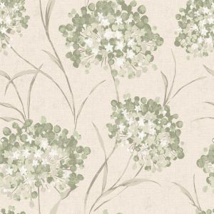 Laura Ashley Giselle Wallpaper Hedgerow Green 140331