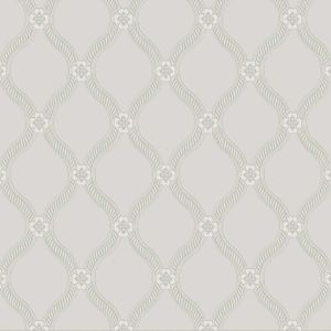 Laura Ashley Floral Geometric Paintable Wallpaper White 143258