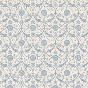 Laura Ashley Endale Damask Wallpaper Newport Blue 143324
