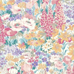 Laura Ashley Floral Meadow Wallpaper Multi 143328