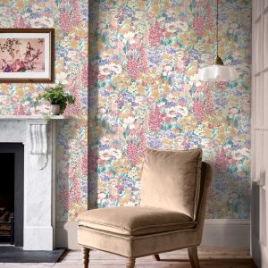 Laura Ashley Multi Botanical Everingham Meadow Wallcovering 143328