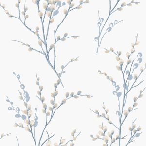 Laura Ashley Pussy Willow Wallpaper Seaspray Blue 143337