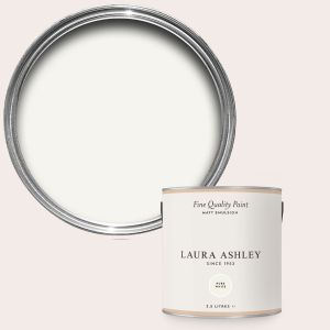Laura Ashley Pure White Matt Emulsion Paint 2.5 Litres