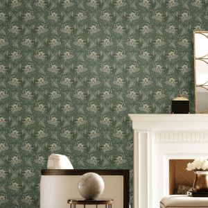  Rambleicious Botanical Floral Wallpaper Green LB25103 Laurence Llewelyn-Bowen