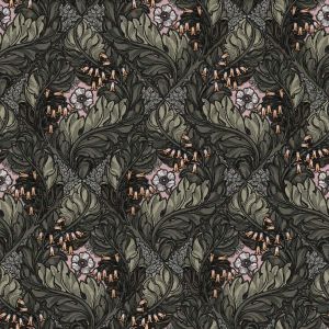 Laurence Llewelyn-Bowen Vintage Botanical Rambleicious Wallpaper Charcoal LB25108