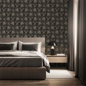 Laurence Llewelyn-Bowen Rambleicious Vintage Arts & Crafts Inspired Wallcovering Charcoal LB25108