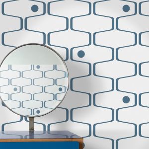 Net & Ball Wallpaper Washed Denim Mini Moderns AZDPT038WD