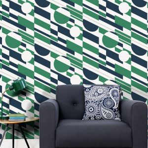 P.L.U.T.O. Wallpaper Coach Emerald & Silver Mini Moderns 
AZDPT027CE 