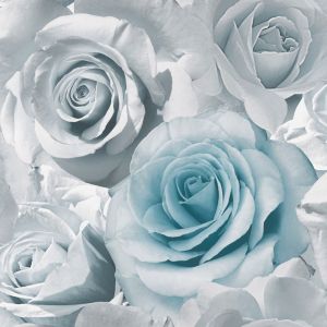Madison Rose Floral Wallpaper Blue Muriva 119503 